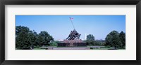 Framed War memorial with Washington Monument in the background, Iwo Jima Memorial, Arlington, Virginia, USA