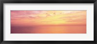 Framed Clouds over a lake at sunrise, Lake Michigan, Chicago, Illinois, USA