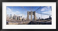 Framed Railings of a bridge, Brooklyn Bridge, Manhattan, New York City, New York State, USA, (pre Sept. 11, 2001)