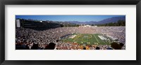 Framed Spectators watching a football match, Rose Bowl Stadium, Pasadena, City of Los Angeles, Los Angeles County, California, USA