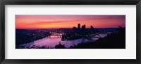 Framed Pittsburgh against a Red Sky