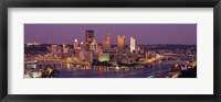 Framed Night view of Pittsburgh