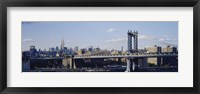 Framed Bridge over a river, Manhattan Bridge, Manhattan, New York City