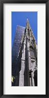 Framed Low angle view of a cathedral, St. Patrick's Cathedral, Manhattan, New York City, New York State, USA