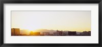 Framed Sunrise over a city, Las Vegas, Nevada, USA