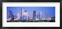 Framed Houston Skyline Lit Up, Texas