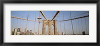 Framed USA, New York State, New York City, Brooklyn Bridge at dawn