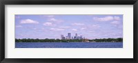 Framed Skyscrapers in a city, Chain Of Lakes Park, Minneapolis, Minnesota, USA