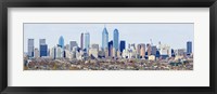 Framed Philadelphia skyline, Pennsylvania, USA