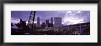 Framed Cleveland, Ohio Bridge and River