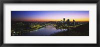 Framed Pittsburgh Sunset over Buildings