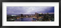 Framed Baltimore with Cloudy Sky at Dusk