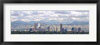 Framed Clouds over skyline and mountains, Denver, Colorado, USA