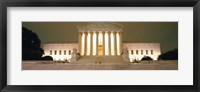 Framed Supreme Court Building illuminated at night, Washington DC, USA