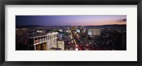 Framed Aerial view of a city, Paris Las Vegas, The Las Vegas Strip, Las Vegas, Nevada, USA