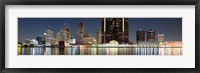 Framed Buildings along the Detroit River, Detroit, Michigan