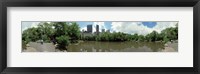 Framed 360 degree view of a pond in an urban park, Central Park, Manhattan, New York City, New York State, USA