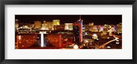 Framed Las Vegas Skyline Lit Up at Night