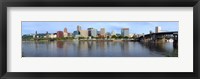 Framed Buildings at the waterfront, Willamette River, Portland, Oregon