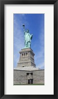 Framed Low angle view of a statue, Statue Of Liberty, Liberty Island, Upper New York Bay, New York City, New York State, USA