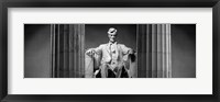 Framed Statue of Abraham Lincoln in a memorial, Lincoln Memorial, Washington DC