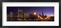 Framed Waterfront Buildings at Dusk, San Francisco, California