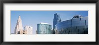 Framed Low angle view of downtown skyline, Sprint Center, Kansas City, Missouri, USA