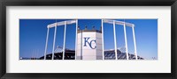 Framed Baseball stadium, Kauffman Stadium, Kansas City, Missouri, USA