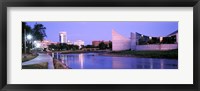 Framed Buildings at the waterfront, Arkansas River, Wichita, Kansas, USA