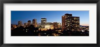 Framed Skyline at dusk, Oakland, California