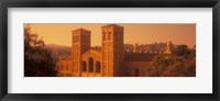 Framed Royce Hall at an university campus, University of California, Los Angeles, California, USA