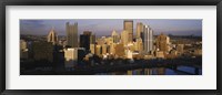 Framed Reflection of buildings in a river, Monongahela River, Pittsburgh, Pennsylvania, USA