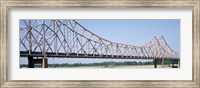 Framed USA, Missouri, St. Louis, Martin Luther King Jr Memorial Bridge over Mississippi River