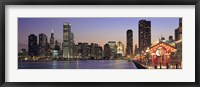 Framed View Of The Navy Pier And Skyline, Chicago, Illinois, USA