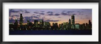 Framed Chicago Skyline at Dusk