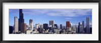 Framed Skyscrapers in a city, Sears Tower, Chicago, Cook County, Illinois, USA