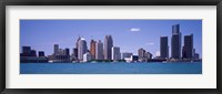 Framed Detroit, Michigan Skyline