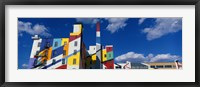 Framed Building With Geometric Decorations, Minneapolis, Minnesota, USA