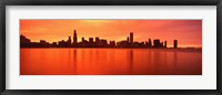 Framed USA, Illinois, Chicago, sunset