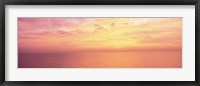 Framed Clouds over a lake at sunrise, Lake Michigan, Chicago, Illinois, USA