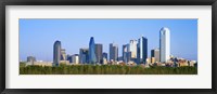 Framed Dallas Texas Skyline