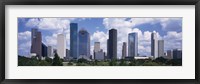Framed Buildings in a city, Houston, Texas