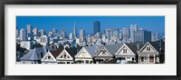 Framed Victorian houses Steiner Street San Francisco CA USA