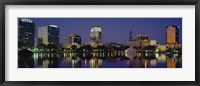 Framed Reflection of buildings in water, Orlando, Florida