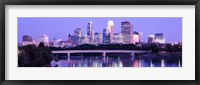 Framed Minneapolis in Purple