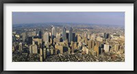 Framed Aerial view of skyscrapers in a city, Philadelphia, Pennsylvania, USA