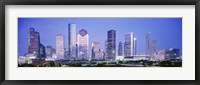 Framed Houston Skyline Lit Up, Texas