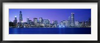 Framed Bright Blue View of Chicago from the Water