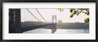 Framed George Washington Bridge in black and white, New York City