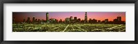 Framed USA, Illinois, Chicago, High angle view of the city at night